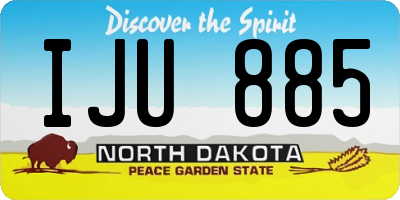 ND license plate IJU885