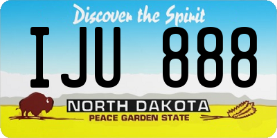 ND license plate IJU888