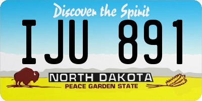 ND license plate IJU891