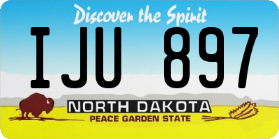 ND license plate IJU897
