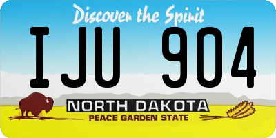 ND license plate IJU904