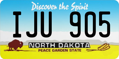 ND license plate IJU905