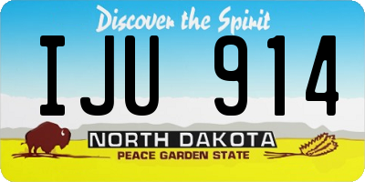 ND license plate IJU914