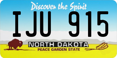 ND license plate IJU915