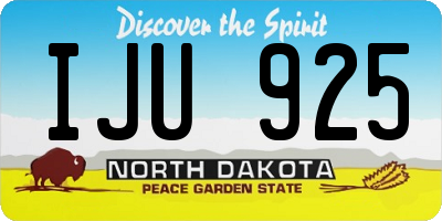 ND license plate IJU925
