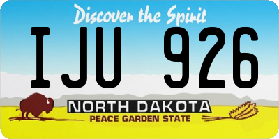 ND license plate IJU926
