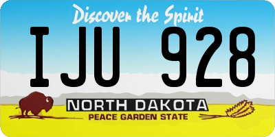 ND license plate IJU928
