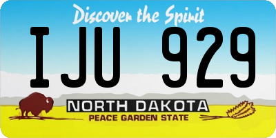 ND license plate IJU929