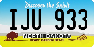 ND license plate IJU933