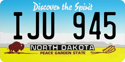 ND license plate IJU945