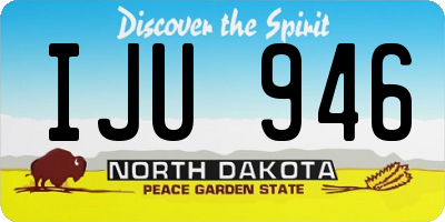 ND license plate IJU946