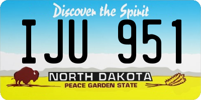 ND license plate IJU951