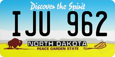 ND license plate IJU962