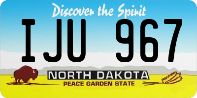ND license plate IJU967