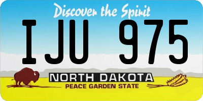 ND license plate IJU975