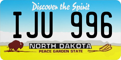 ND license plate IJU996
