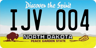 ND license plate IJV004