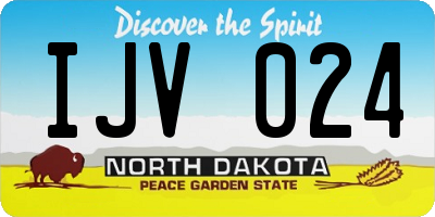 ND license plate IJV024