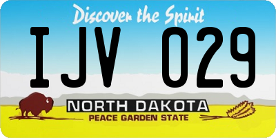 ND license plate IJV029