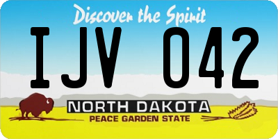 ND license plate IJV042