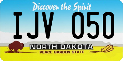 ND license plate IJV050