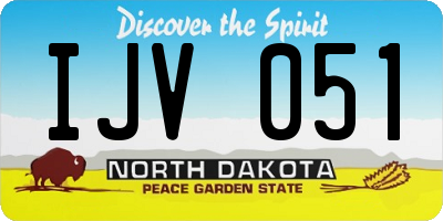 ND license plate IJV051