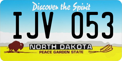 ND license plate IJV053