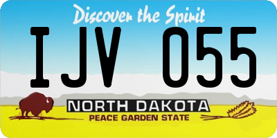 ND license plate IJV055