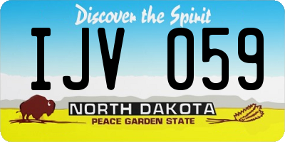 ND license plate IJV059