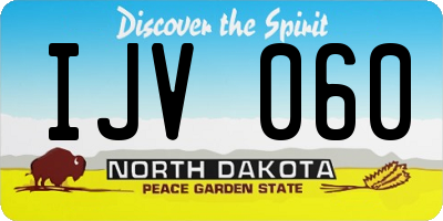 ND license plate IJV060