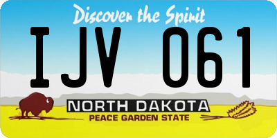 ND license plate IJV061