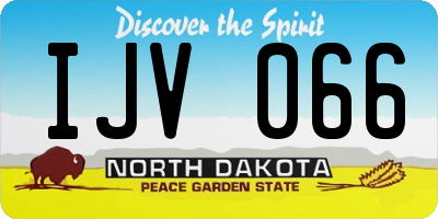 ND license plate IJV066