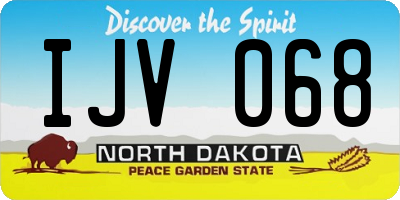 ND license plate IJV068