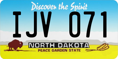 ND license plate IJV071