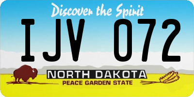 ND license plate IJV072