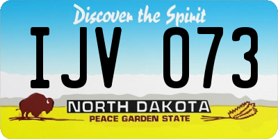 ND license plate IJV073