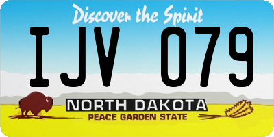 ND license plate IJV079