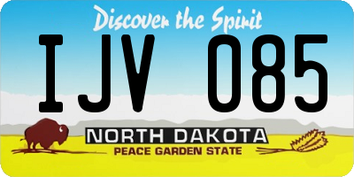ND license plate IJV085