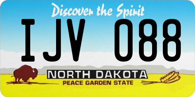 ND license plate IJV088