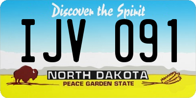 ND license plate IJV091
