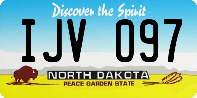 ND license plate IJV097