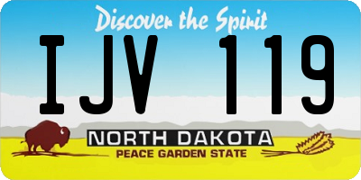 ND license plate IJV119