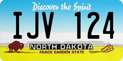 ND license plate IJV124