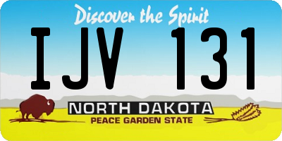 ND license plate IJV131