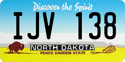ND license plate IJV138