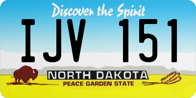 ND license plate IJV151