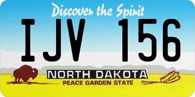 ND license plate IJV156