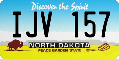 ND license plate IJV157