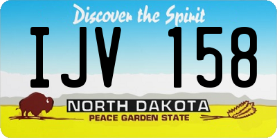 ND license plate IJV158