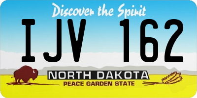 ND license plate IJV162